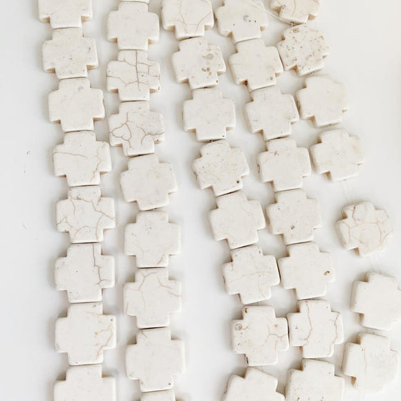 Howlite Cross (Strand)